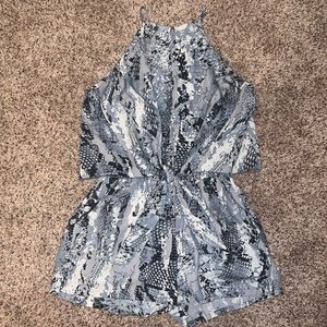 Snake Skin Print Romper